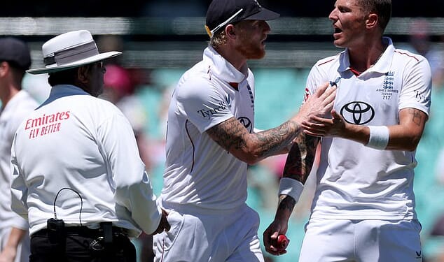 Ashes tensions explode as England star loses his mind with the umpire and fans brand Aussies cheats over HUGELY controversial decision