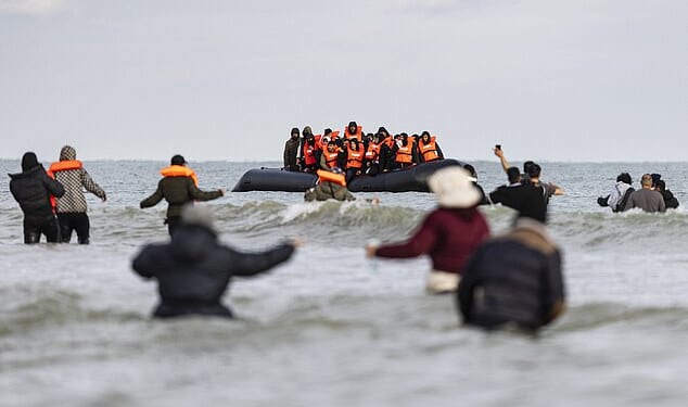 The Home Office's data shows 95 per cent of small boat arrivals apply for asylum (stock image)