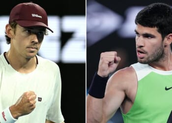 Australian Open LIVE: All the latest updates as Carlos Alcaraz sweeps past Alex de Minaur in straight sets - after controversial umpire call rocks Aussie star