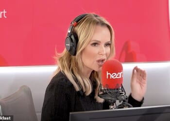 Amanda Holden awkwardly brought up the Beckham family feud to Mel C when the singer made an appearance on Heart Breakfast on Friday