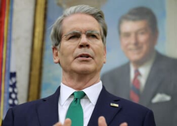 Secretary of the Treasury Scott Bessent speaks in the Oval Office of the White House where President Donald Trump signed an executive order on Dec. 11, 2025, in Washington, D.C.