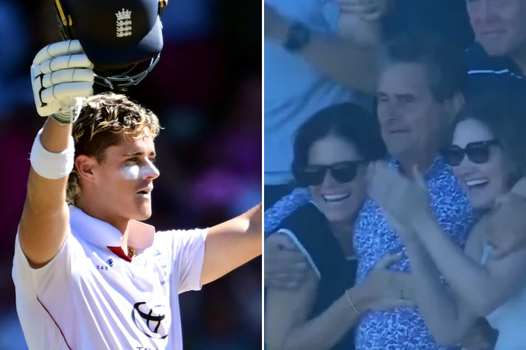 An image collage containing 2 images, Image 1 shows Fifth Men's Ashes Test - Australia vs England  Day 4, Image 2 shows NINTCHDBPICT001049877287