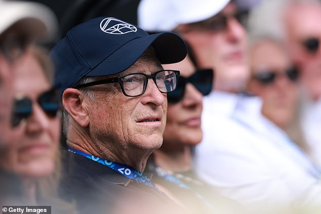 Billionaire Bill Gates attended the Australian Open in Melbourne on Saturday amid claims he slept with Russian 'girls' and caught an STD