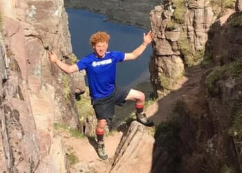 Fergus Cooper, 23, was reported missing on January 18, after falling from a cliff in Australia
