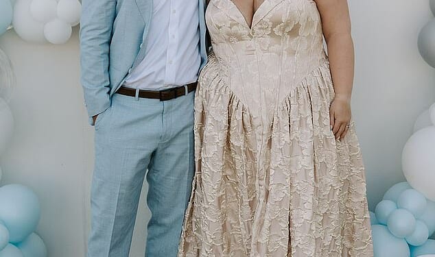 Jenaya Devereaux had a 'clear vision' of how she wanted her engagement party to look so she set a strict dress code for guests. She and her fiancé are seen at the party