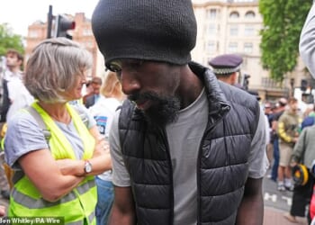 Charles Brohiri (pictured in August 2025) avoided 112 fares on trains over nearly two years