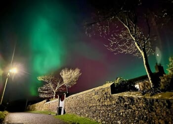 Incredible colours seen in Moresby, Whitehaven, Cumbria on Monday