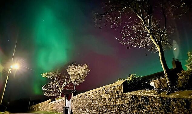 Incredible colours seen in Moresby, Whitehaven, Cumbria on Monday