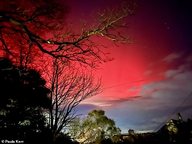 Moresby, Whitehaven, Cumbria skies turned bright red on Monday night