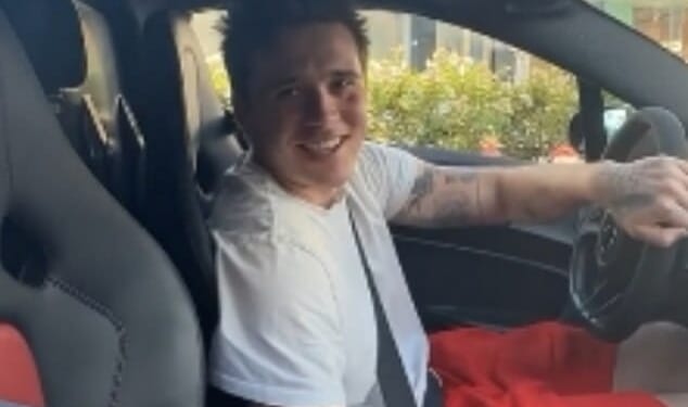A 2022 TikTok of Brooklyn Beckham declaring 'follow your passions' whilst driving a £1million supercar has gone viral after the chef blew up his family feud in spectacular fashion this week