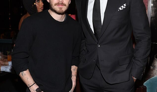 Brooklyn Beckham, 26, rubbed shoulders with Tristan Thompson and Teyana Taylor at the opening of Gymkhana at ARIA Resort & Casino in Las Vegas on Friday