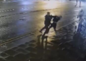 CCTV images released after man, 18, punched to floor before being kicked in shock attack as boy, 17, & man, 30, arrested