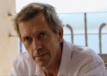 Arms dealer Roper (pictured), played with a pulsating aura of evil by Hugh Laurie, reappeared at the climax of last week's episode of The Night Manager, after we last saw him in a Syrian morgue with what looked like a bullet–hole in his head
