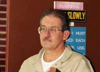 Former CIA agent Aldrich Ames leaves federal court after pleading guilty to espionage and tax evasion conspiracy charges on April 28, 1994, in Alexandria, Virginia.