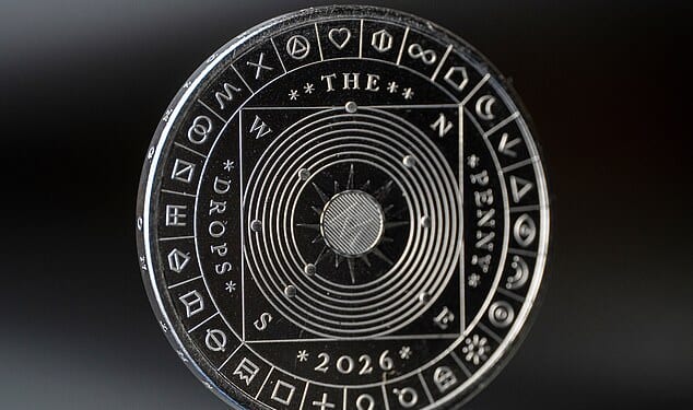 The treasure hunt centres on this elaborately designed £5 coin, dubbed 'The Penny Drops', which would-be codebreakers will need to 'study, handle, and align' to solve the later riddles