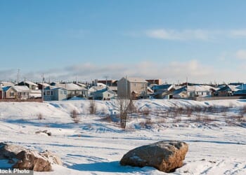 A mass shooting has plunged Cree Nation of Mistissini tribal reservation (seen in a stock image) in Canada into lockdown as cops say a gunman left multiple fatalities