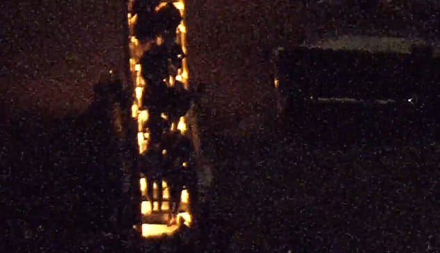 Captured Venezuelan President Nicolas Maduro has arrived in the US after being seized from his Caracas compound. Several figures presumed to be Maduro and his wife Cilia Flores flanked by officials could be seen disembarking the plane in upstate NY, as shown above