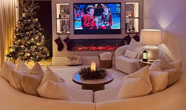 Michelle and Mark always decorate their house up to the nines for special occassions - but at the centrepiece of all their interiors is a huge TV