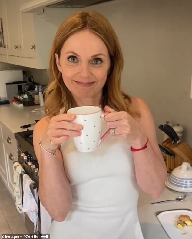 As it is the colour she is most known to wear, Geri's kitchen sticks to an all-white theme