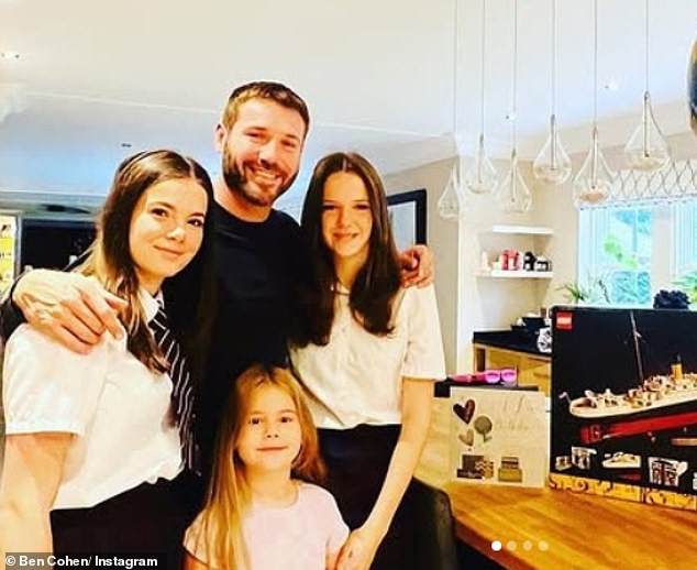 Ben admits he is trying to be a 'pillar of strength' for his daughters. The athlete is father to twins Isabelle and Harriet from his 13-year marriage to Abby Cohen and Milena, nine