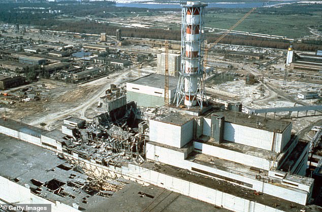 Ukraine's Chernobyl nuclear power plant lost all off-site power, the UN nuclear agency said on Tuesday. Pictured: Chernobyl nuclear power plant, a few weeks after the disaster. Chernobyl, Ukraine, May 1986