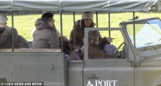 Cheryl in the open-sided safari Land Rover at Port Lympne during the £110 per person, two-and-a-half hour ¿ultimate safari¿