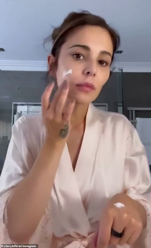 In a rare post on Instagram on Tuesday, make-up free Cheryl shared a glimpse of her skincare regime as she declared she's entered a 'new era' in looking after herself