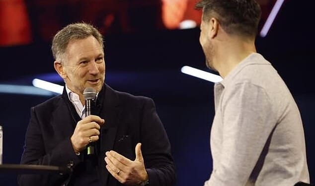 Christian Horner, pictured speaking at the European Motor Show in Dublin on Saturday, broke his silence on his Red Bull exit and desire to return to Formula One
