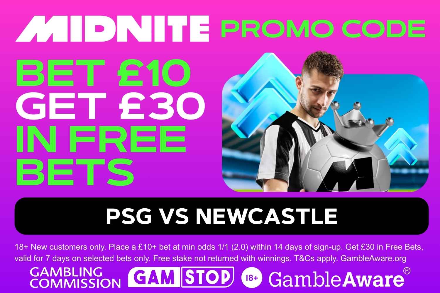 midnite promo code psg vs newcastle