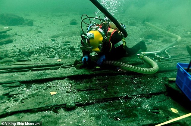 Archaeologists used special 'underwater vacuum cleaners' to remove centuries of sand and silt from the shipwreck