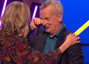 Comedian Frank Skinner broke down in tears after he had a surprise reunion on Michael McIntyre's Big Show on Saturday