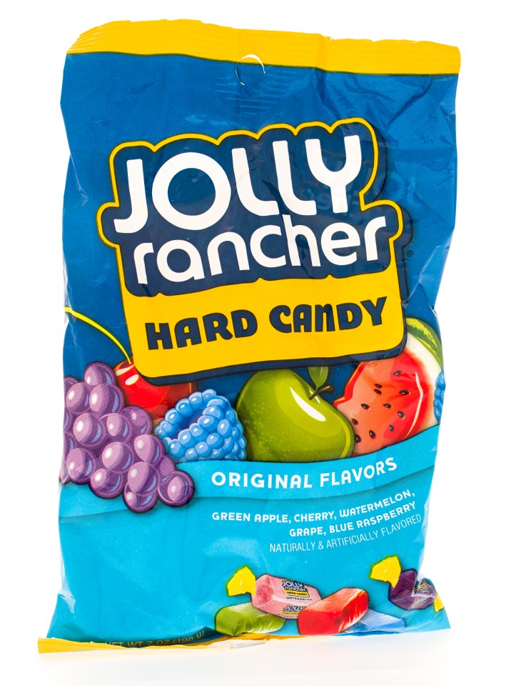 Bag of Jolly Rancher hard candy.