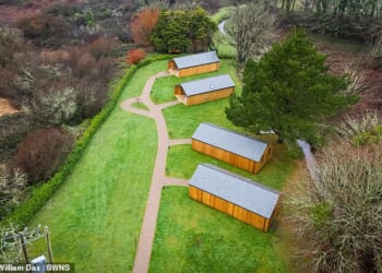 The four pods have infuriated neighbours, who worry their Cornish village will be swarmed with Cheal's paying customers