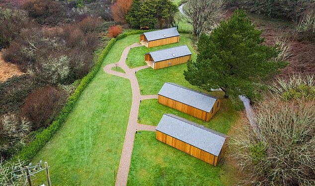 The four pods have infuriated neighbours, who worry their Cornish village will be swarmed with Cheal's paying customers