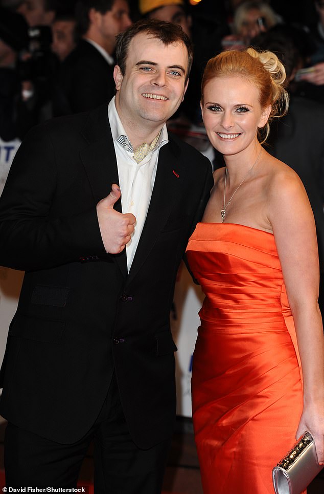Last year the actor was forced to refute claims that he has split from his wife Emma Gleave, blaming a 'court paper error' for the confusion surrounding the status of their relationship (both pictured 2010)