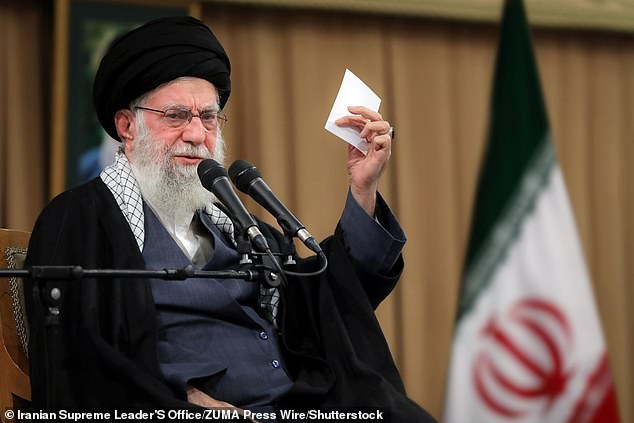 Iranian Supreme Leader Khamenei addressing a gathering of the people of Qom in Tehran amid ongoing protests