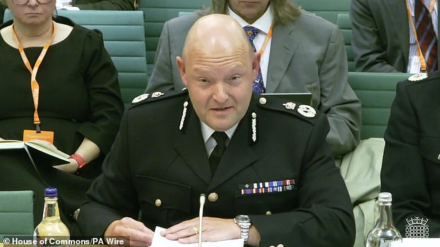 Speaking out just days after the West Midlands Chief Constable Craig Guildford (pictured) was forced to retire following the Maccabi Tel Aviv scandal, Mr Stephens suggested as many as 76 per cent of police chiefs should lose their jobs