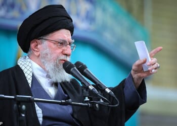 The supreme leader of Iran, Ayatollah Ali Khamenei, in Tehran