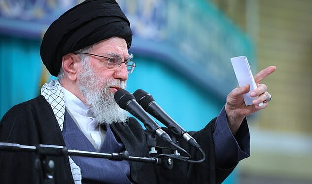 The supreme leader of Iran, Ayatollah Ali Khamenei, in Tehran