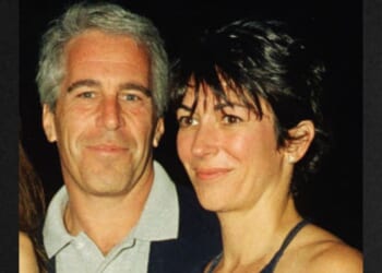Jeffrey Epstein, and British socialite (and future convicted co-conspirator) Ghislaine Maxwell pose together in a file photo dated Feb. 12, 2000.