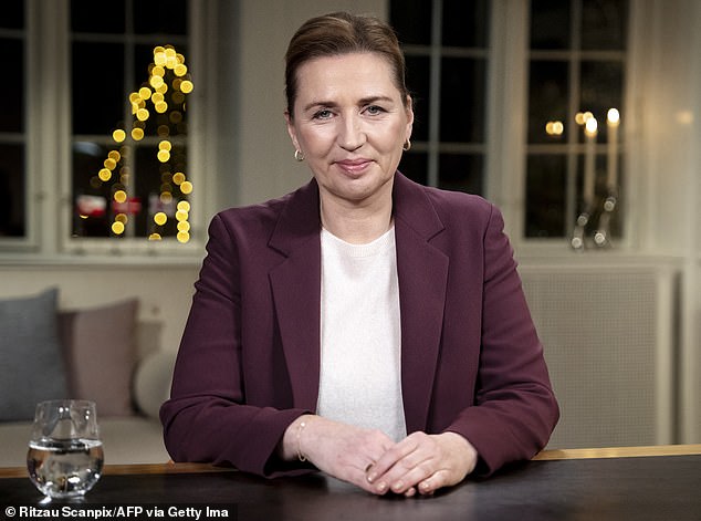 Danish Prime Minister Mette Frederiksen (pictured) of the ruling Social Democrats warned President Trump that the country is ramping up its military force amid his ongoing threats during her annual New Year's speech