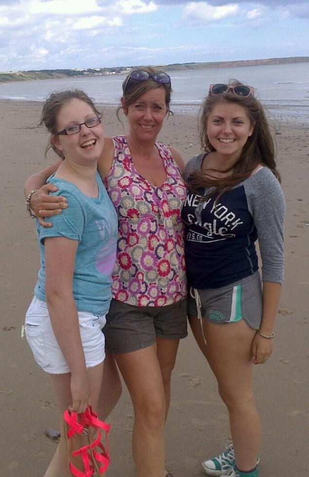 Ellie and Sophie Brown with their mother Sarah