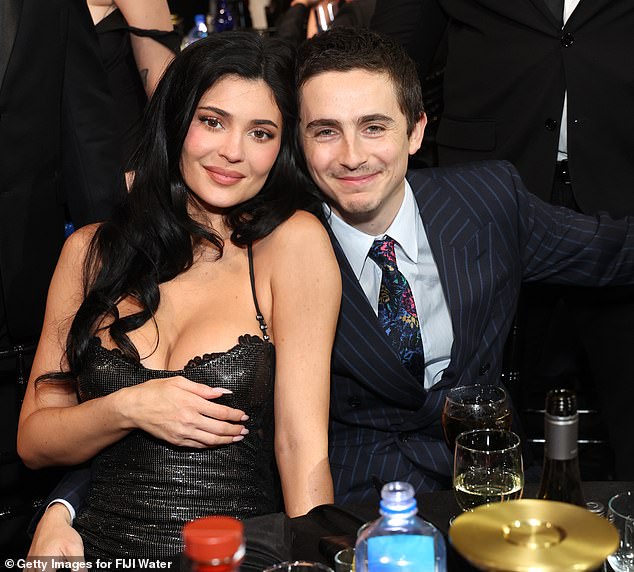 Kylie Jenner, 28, mouthed 'I love you back' as Chalamet, 30, was applauded by his peers for his turn in Marty Supreme