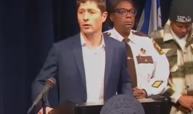 Minneapolis mayor Jacob Frey tells ICE to 'get the f**k out' of his city during a televised address, after an agent was seen on video shooting a woman dead in her car earlier today
