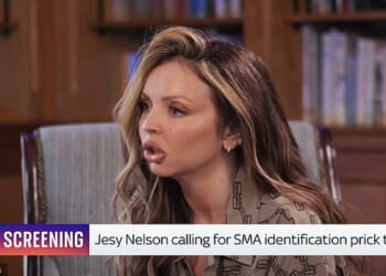 Jesy Nelson has hit out against healthcare staff who visited her twin daughters in the days after their premature birth as 'really worrying' for not spotting the signs of SMA