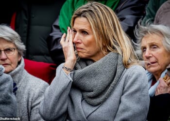 Dutch Queen Maxima has fought back tears as her daughter Princess Amalia completed her military training