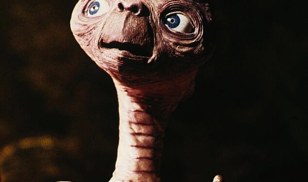 A new study shows that 95 per cent of highly-educated people believe alien life exists. Pictured: The character E.T. from Steven Spielberg's 1982 classic of the same name