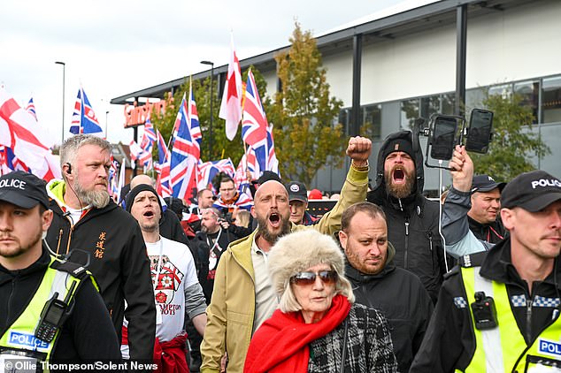 Anti-migrant protests have been a regular fixture outside the hotel in recent months
