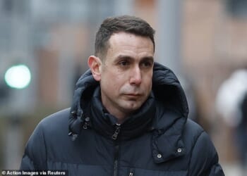 David Coote arrived at Nottingham Crown Court on Thursday morning for sentencing after pleading guilty to making 'category A' indecent image of a child