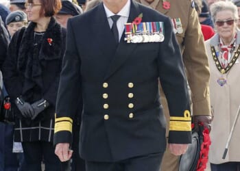 Jonathan Carley, 65, sparked fury after laying a wreath at the ceremony in Llandudno, North Wales, dressed in a Rear Admiral's uniform with 12 medals pinned to his jacket